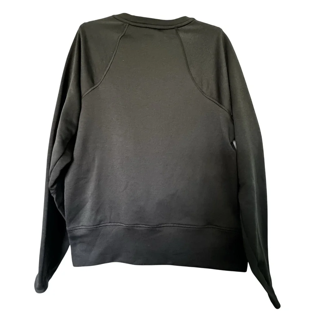 Theory+ Mens Serge Black stretch‎ Crewneck Pullover With Pockets Sz Med